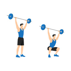 Obraz premium male Weight Lifter, Strength Training, Body Building, Crossfit Athlete Character Icon Set, infographic template