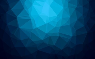 Light BLUE vector shining triangular template.
