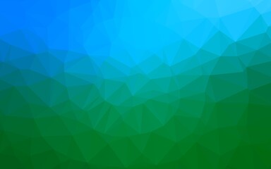 Light Blue, Green vector abstract mosaic background.