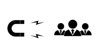 Customer attraction icon graphic.