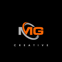 MG logo design template vector illustration - obrazy, fototapety, plakaty