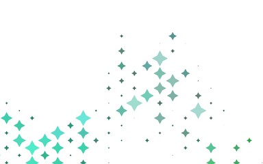 Obraz premium Light Green vector layout with bright stars.