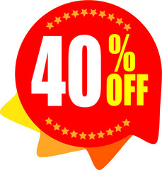 Percentage off sale tag, Banner design template vector illustration