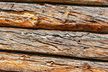 Old rotten wooden boards texture for background