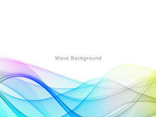 Decorative background with colorful wave design