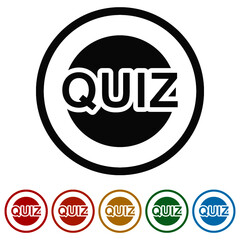 Quiz ring icon, color set