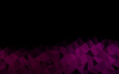 Dark Purple vector triangle mosaic texture.