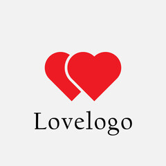 Elegant logo design, love affection concept. vector