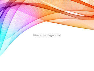 Smooth stylish colorful wave background