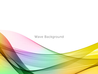 Decorative background with colorful wave design