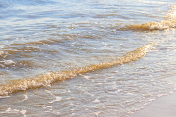 Soft wave of sea on sandy beach