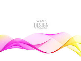 Decorative background with colorful wave design