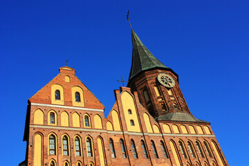Fototapeta na wymiar Cathedral on Kant Island in Kaliningrad