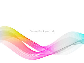 Decorative background with colorful wave design