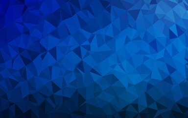 Dark BLUE vector polygonal template.