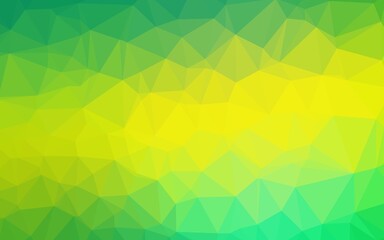 Obraz na płótnie Canvas Light Green, Yellow vector abstract polygonal texture.