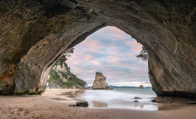 Deurstickers Cathedral Cove - Nieuw-Zeeland © michael