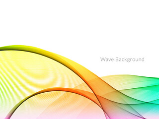Decorative background with colorful wave design