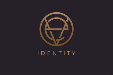 Abstract initial letter E and V logo,usable for branding and business logos, Flat Logo Design Template, vector illustration