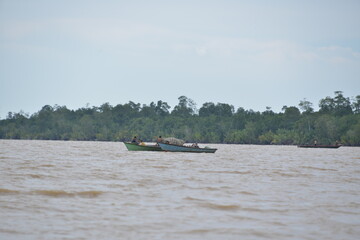 fishing boat that is looking for fish