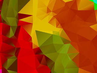 Abstract colorful triangular geometric crystal background