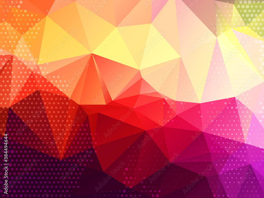 Wall mural modern colorful geometric polygon background