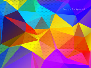 Abstract polygonal triangles colorful background