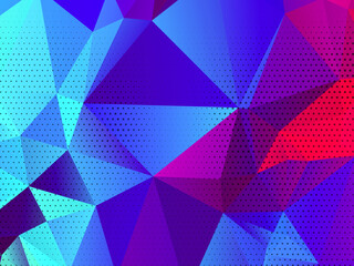 Obraz premium Abstract colorful triangular geometric crystal background