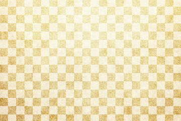 和紙 ベージュ 市松模様 正月 テクスチャ