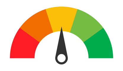 Customer icon emotions satisfaction meter with different symbol on white background