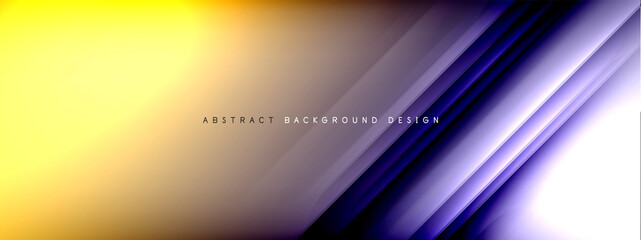 Motion concept neon shiny lines on liquid color gradients abstract backgrounds. Dynamic shadows and lights templates for text