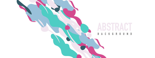 Trendy liquid style shapes abstract design, dynamic vector background for placards, brochures, posters, web landing pages, covers or banners