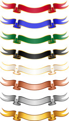 Obraz premium Banderolen in verschieden Farben und Formen 9