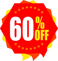 Percentage off sale tag, Banner design template vector illustration