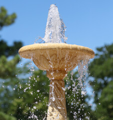 Water splashes in a fountain