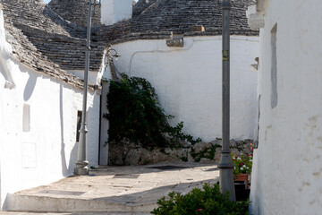 the trullo is a type of conical construction in traditional dry stone from Alberobello in Puglia
