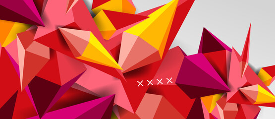 Fototapeta na wymiar 3d low poly abstract shape background vector illustration