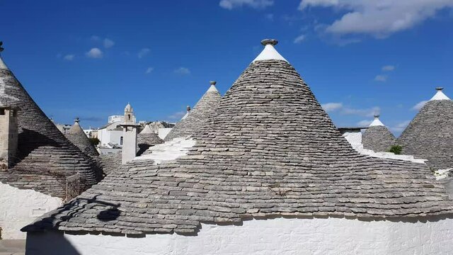 the trullo is a type of conical construction in traditional dry stone from Alberobello in Puglia