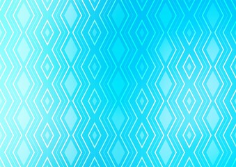 Light BLUE vector background with lines, rhombuses.