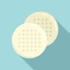 Tattoo studio round wipes icon. Flat illustration of tattoo studio round wipes vector icon for web design