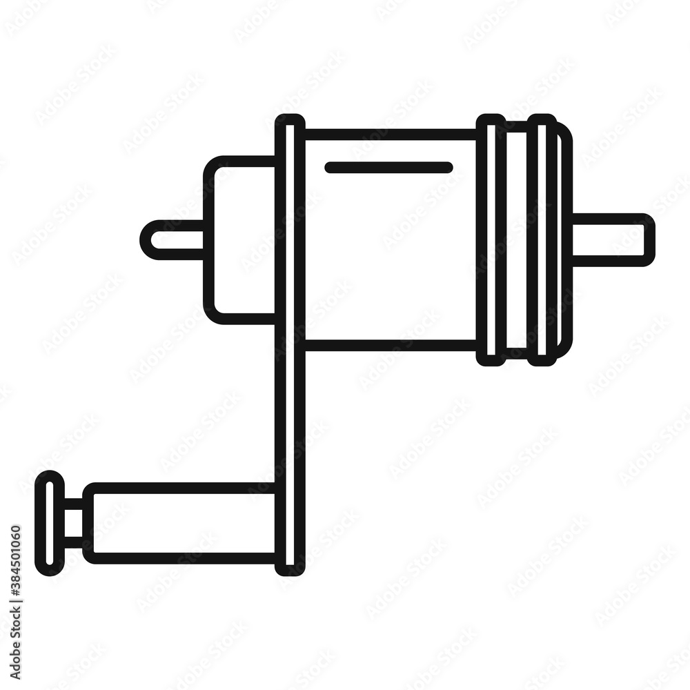 Poster tattoo machine handle icon. outline tattoo machine handle vector icon for web design isolated on whi