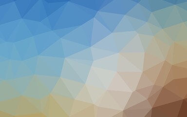 Light Blue, Yellow vector triangle mosaic template.