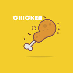 illustration of a chicken thigh that looks really delicious