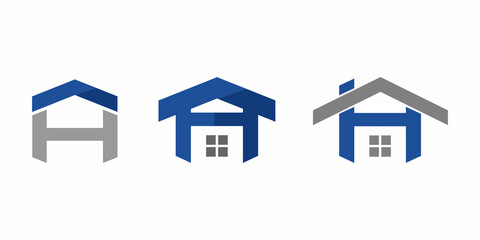Real estate building vector logo template