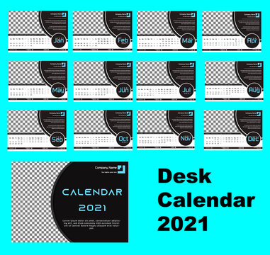 Minimal desk calendar design template