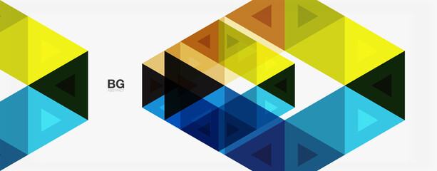 Mosaic triangle pattern abstract background for cover, banner, flyer and poster and other template