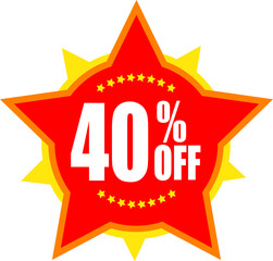 Percentage off sale tag, Banner design template vector illustration