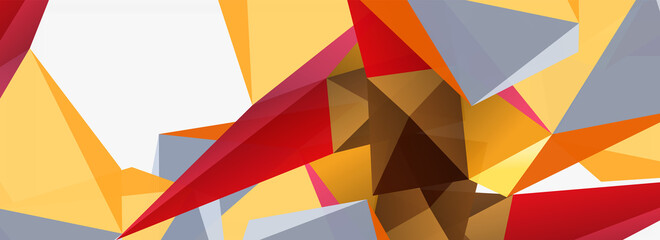 3d mosaic abstract backgrounds, low poly shape geometric design