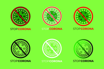 Corona Stop Logo Collection