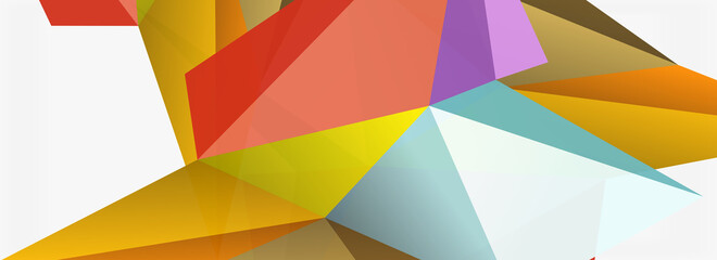 Obraz premium 3d mosaic abstract backgrounds, low poly shape geometric design